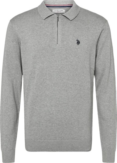 U.S. Polo Assn. Umsanka Polo Ls Knt GREY MÉLANGE S