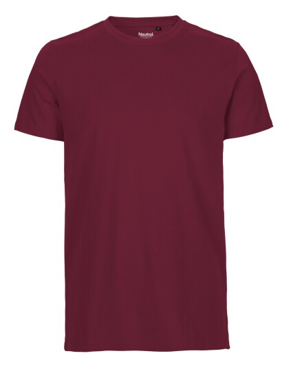 Neutral Organic   Mens Fitted T shirt Bordeaux