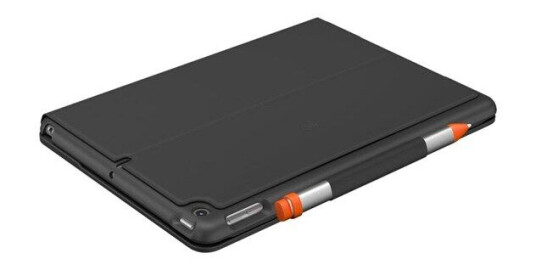 Logitech Slim Folio - keyboard and folio case - QWERTZ - Swiss - graphite - Tastatur & Foliosett - Grå