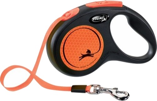 Flexi Hundekobbel New Neon Oransje 5m Refleks for Midstore Hund Flexi Hundekobbel New Neon Oransje 5m Refleks for Midstore Hund