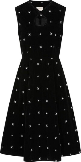 Banned Retro   Rockabilly Middellang kjole   DAISY SNOWFLAKE DRESS   XS til XXL   Damer   svart