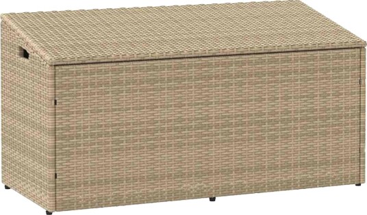 Putekasse beige 110x50x58 cm polyrotting