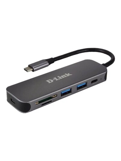 D-Link DUB-2325 - hub - with card reader - 5 ports USB-hub - 5 porter - Gr