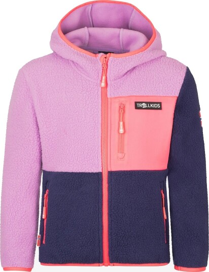 TrollKids Kids Aurlandsfjord Jacket LIGHT VIOLET/DEEP VIOLET/CORAL PINK 152