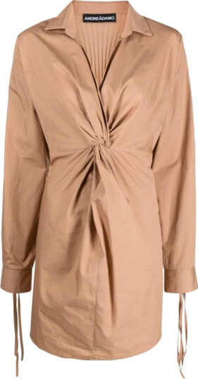Andrea Adamo Dame Kjoler Beige S,