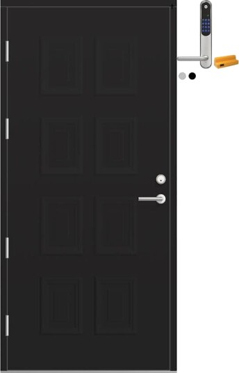 Ytterdør Bygg1 Fjord 01 med Yale Doorman Classic Home