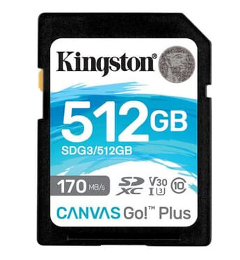 Kingston Canvas Go! Plus 512gb Sdxc Uhs-i Memory Card