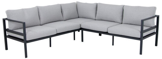 Selected Exclusive Hjuvik sofagruppe Svart med grå puter 3-seter ende, 2-seter ende & hjørne Grå