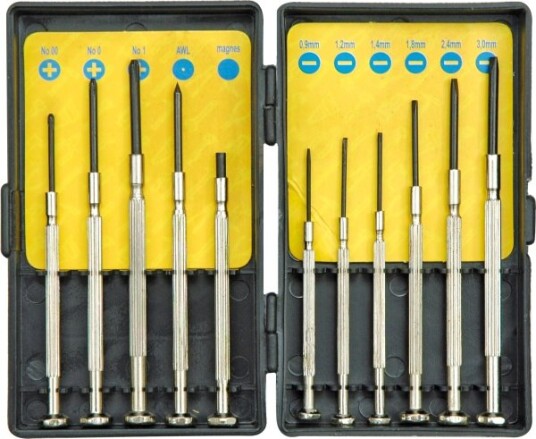 Vorel 11-delt Precision Skrutrekkersett 0.9-3mm PH0 PH1 Håndverktøy Vorel 11-delt Precision Skrutrekkersett 0.9-3mm PH0 PH1 Håndverktøy