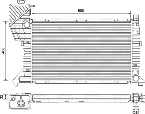 VALEO 701589 Radiator motorkjøling