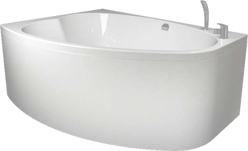 Westerbergs Badekar Norden 160R Duo Høyre Akryl Hvit 1570x1150mm