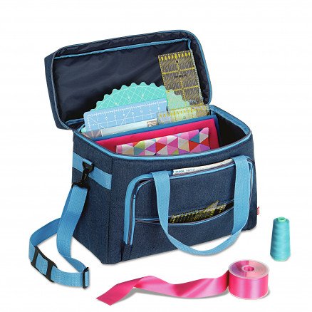 Prym Symaskinveske Jeansblå Bomull 44x20x35cm Prym Symaskinveske Jeansblå Bomull 44x20x35cm