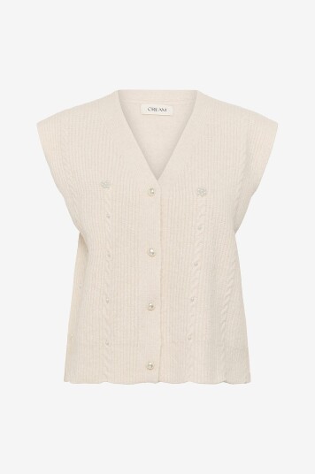 Cream Vest crKlementine Knit Vest Hvit Cream Vest crKlementine Knit Vest Hvit