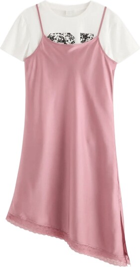 Lindex Set   Dress And T Shirt   Pink   128