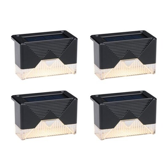 Solcelledrevet trappelys - 4-pakning