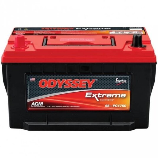 ODYSSEY 65-PC1750 AGM Batteri 12V 74AH 950CCA (301x183x190mm) +venstre. ODYSSEY 65-PC1750 AGM Batteri 12V 74AH 950CCA (301x183x190mm) +venstre.