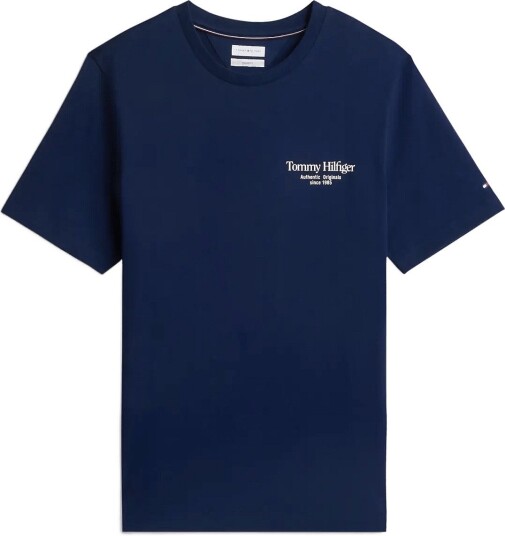 Tommy Hilfiger Back Text Seasonal Graphic Tee Navy S