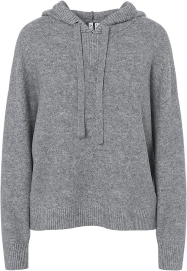Pieces Pcmalou Ls Knit Hoodie Noos Bc MEDIUM GREY MELANGE XXL Pieces Pcmalou Ls Knit Hoodie Noos Bc MEDIUM GREY MELANGE XXL