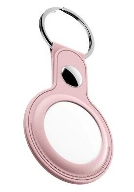Keybudz Keybudz Airtag Keyring - Leather Protective Case For Airtag 2- Pack (Blush Pink)