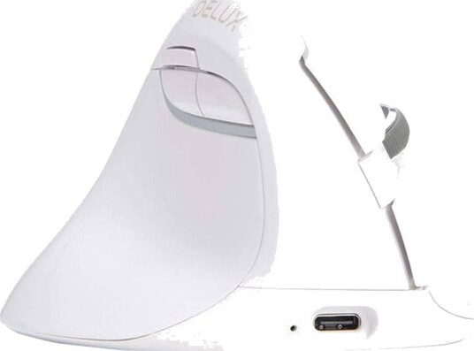 Delux M618ZD Ergonomisk Vertikal Mus for Venstrehendte 4000 DPI Hvit