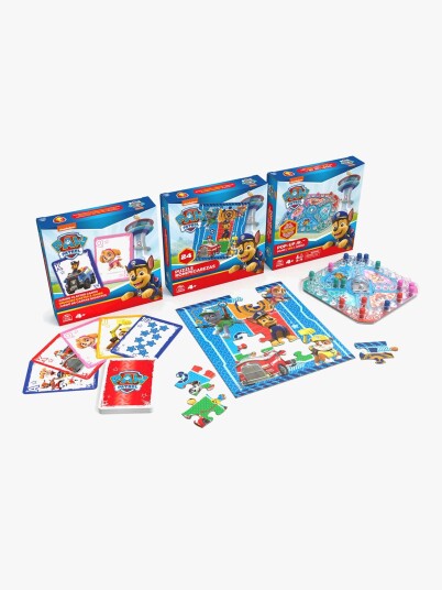 Paw Patrol 3-pakning Barnespill for Barn 4+ - Morsomme spill fra SM Games & Puzzles