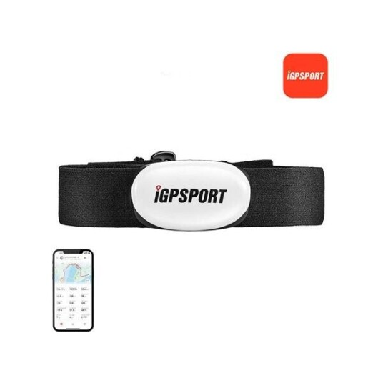 iGPSPORT HR40-bryststropp med ANT+ og Bluetooth - hvit iGPSPORT HR40-bryststropp med ANT+ og Bluetooth - hvit