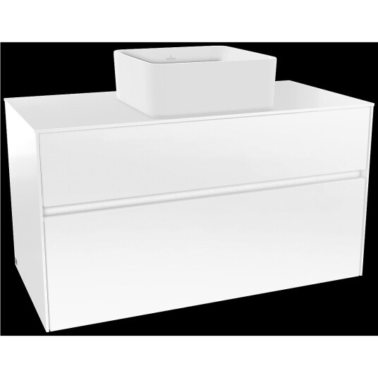 Villeroy & Boch  Collaro Servantskap med 2 skuffer 100x50x54,8 cm u/lys Hvit Høyglans