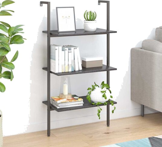  Stigehyller 3 etasjer svart 64x35x120,5 cm 8720286563359