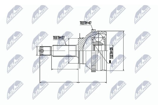 Nty Drivknute drivaksel NTY NPZ HY 505