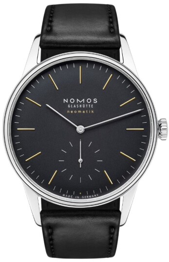 Nomos Glashütte Herreklokke N 396 Orion Neomatik Sort/Lær Ø36.4 mm Nomos Glashütte Herreklokke N 396 Orion Neomatik Sort/Lær Ø36.4 mm