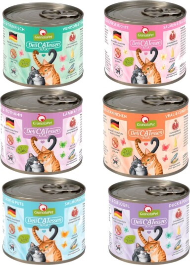 Granatapet Våtfôr Delicatessen Smakspakke I 6 Varianter 24 X 200 G