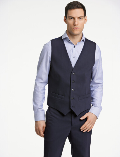 Lindbergh Black Technical Stretch Waistcoat - Navy - 50 Lindbergh Black Technical Stretch Waistcoat - Navy - 50