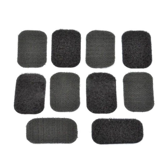 Selvklebende borrelås 50 × 30 mm – sett med 5 stk