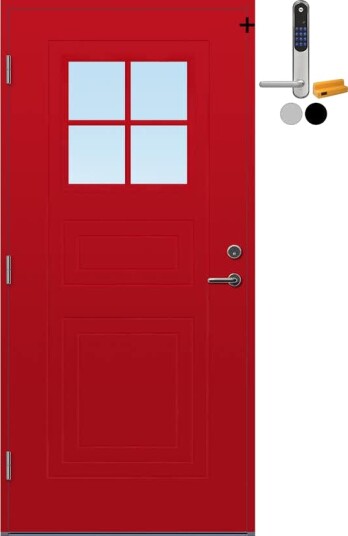 Ytterdør Bygg1 Utvik Cotswold med Yale Doorman Classic Home