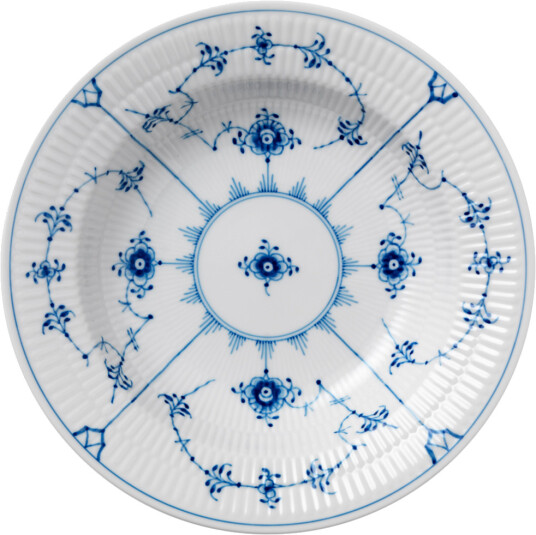 Royal Copenhagen Musselmalt Riflet tallerken dyp 21 cm