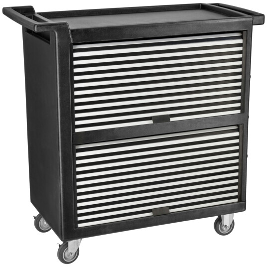 VEGA Serveringsvogn Tjugo; 105.5x50.5x103.5 cm (BxDxH); Sølvfarge/Svart