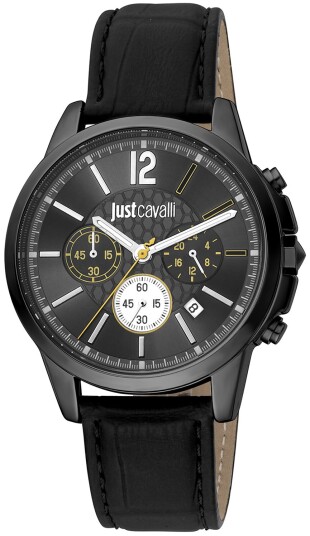 Just Cavalli Herreklokke JC1G175L0245 Classic Sort/Lær Ø42 mm Just Cavalli Herreklokke JC1G175L0245 Classic Sort/Lær Ø42 mm