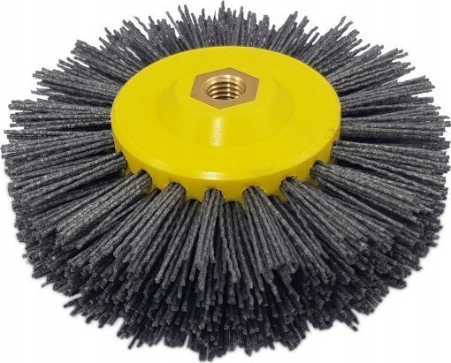 Glob Brush For Forvitring Av Tre Laget Av Slipende Fiber, Diameter 155 Mm, Med M14 Gjenger, Granulering 80 Glob Brush For Forvitring Av Tre Laget Av Slipende Fiber, Diameter 155 Mm, Med M14 Gjenger, Granulering 80