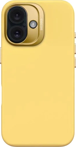 Decoded AntiMicrobial Silicone Backcover for iPhone 16 Popcorn Light Yellow