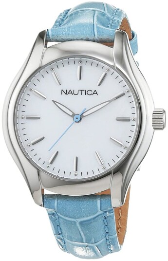 Nautica Dameklokke NAI11011M Classic Hvit/Lær Ø36 mm
