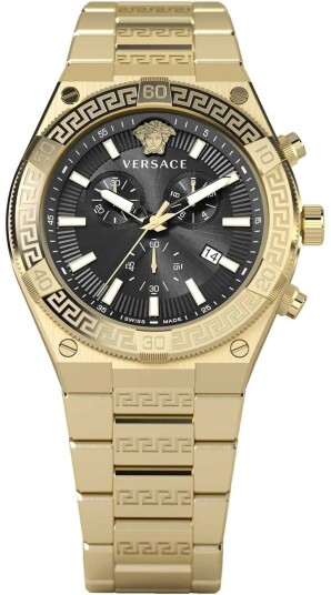 Versace Herreklokke VESO00922 Sport Greca Sort/Gulltonet stål Ø46 mm Versace Herreklokke VESO00922 Sport Greca Sort/Gulltonet stål Ø46 mm