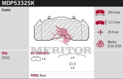 MERITOR MDP5332SK Bremseklosser MERITOR MDP5332SK Bremseklosser