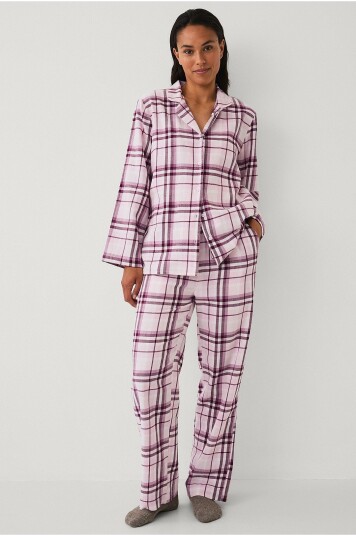 Ellos Collection Pysjsett i flanell Rosa