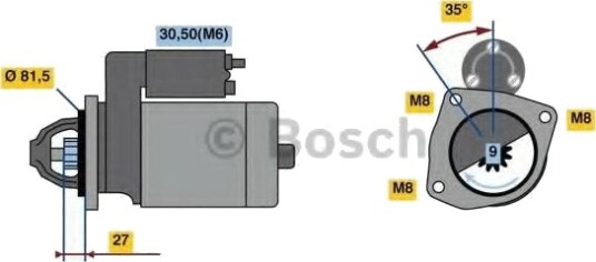 BOSCH 0 986 021 041 Starter BOSCH 0 986 021 041 Starter