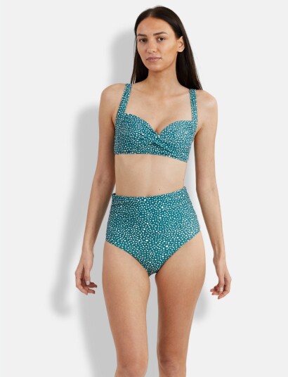 Panos Emporio Ditsy Dots  Medea Top Green 40