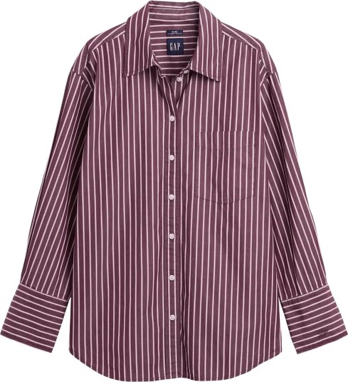 GAP Poplin Big Shirt From The Gap Collection Burgundy XL