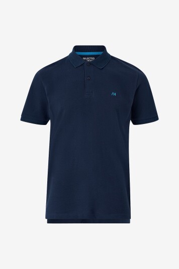 Selected Homme Pologenser slhDante SS Polo W Blå