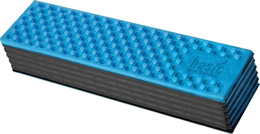 BasicNature sammenleggbart liggeunderlag, 182,5 x 59,5 x 1,8 cm, XPE-skum, blå/grå
