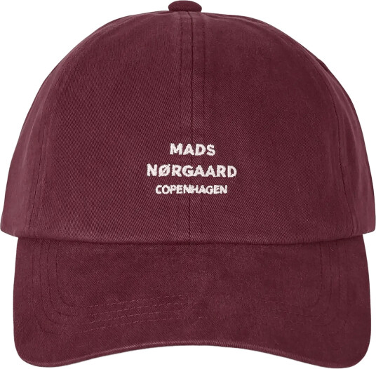 Mads Nørgaard Soft Twill Cash Cap Burgundy ONE SIZE
