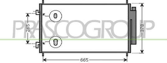 PRASCO HD828C001 Kondensator, klimaanlegg PRASCO HD828C001 Kondensator, klimaanlegg